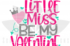Little Miss Be My Valentine SVG Product Image 2