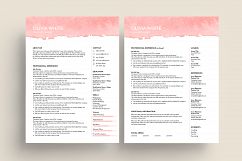 resume template / pink watercolor / feminine Product Image 2