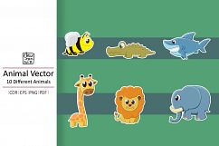 Hand Drawing Animals Vector - EPS CDR PDF PNG Product Image 1