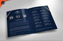 Silver Navy Blue Anniversary Program Photoshop Template Product Image 2