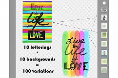  Lettering LIVE the LIFE you LOVE. Hand drawn Product Image 3