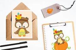 Thanksgiving Owls graphics and illustrations Product Image 4