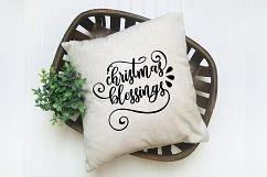 Christmas SVG Cut File - Christmas Blessings SVG DXF PNG EPS Product Image 7