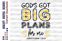 God's Got BIG Plans For Me SVG Faith SVG Inspiration svg Product Image 2