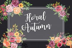 Watercolor Floral Autumn Clip Art Product Image 4