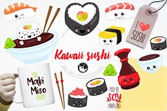 Kawaii sushi graphics and illustrations Product Image 1