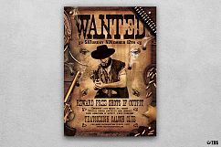 Wanted Western Party Flyer Template Product Image 1