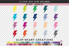 Lightning Bolt Clip Art - 100 Clip Art Graphics Product Image 1