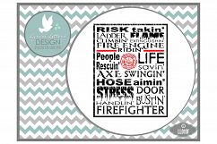 Fireman Firefighter Subway Art Fire Cutting File LL019F  SVG DXF EPS AI JPG PNG Product Image 1
