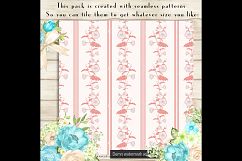 100 Seamless Vintage Shabby Chic Flower Border Digital Paper Product Image 2
