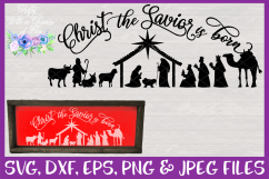 Christ Our Savior is Born SVG Christmas Nativity Design Product Image 1