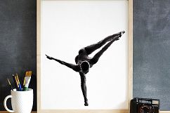 Naked Yoga Pose Watercolor Effect Product Image 2