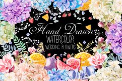 HandDrawn WATERCOLOR Wedding Flowers Product Image 1