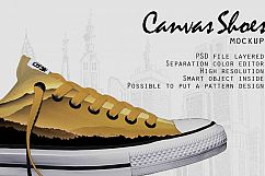 Low up Canvas Shoes Mockup Product Image 5