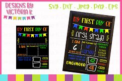 First day of school board, chalkboard style SVG Cut File Product Image 2