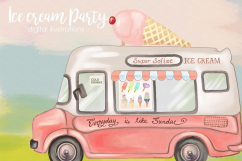 Watercolor Ice Cream Digital Product Image 2