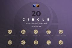 20 Circle geometric logos - filled Product Image 1