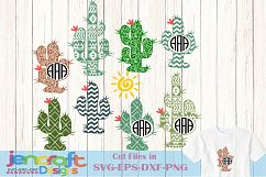 Cactus SVG Desert Summer Monogram Frame SVG, Eps, Dxf, Png Product Image 1