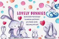 Lovely bunnies-watercolor collection Product Image 1