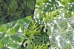 Tropical leaves digital paper Product Image 3