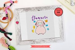 Cute Llama Cross Stitch Pattern PDF Llamaste Pretty XStitch Product Image 2