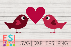 Valentine's Day SVG | Wedding SVG | Love Birds | SVG DXF EPS Product Image 1