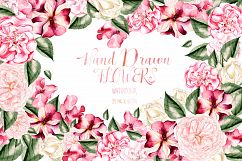Hand Drawn Watercolor Flowers 23 PNG&amp;VECTOR Product Image 1