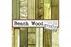 Wood Digital Papers - Beach Wood Textures Product Image 1