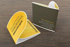 Rounded Square Tri-Fold Brochure Mockups Product Image 4