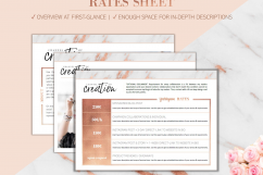 3-Page Media Kit Blogger Template - ROSIE - Press Kit for Blog, MS WORD (.docx), incl. About sheet/ Statistics sheet/ Rates sheet Product Image 5