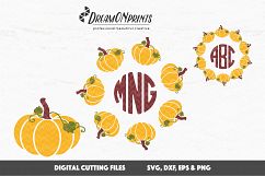 Pumpkin Monogram Frames - Halloween, Thanksgiving SVG Product Image 2