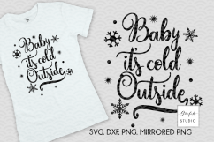 Baby it&#039;s cold outside holiday SVG File, SVG CUT files, CUT  File for Cricut Product Image 2