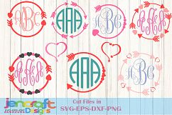 Valentine SVG - Arrow Valentine monogram SVG Frames Product Image 1