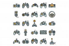 Joystick icons set vector flat Product Image 1