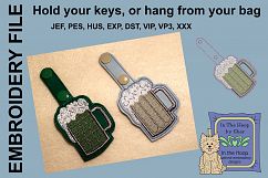 ITH Beer Key Fob - Embroidery Design Product Image 2