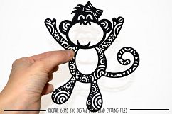 Mr and Mrs Monkey paper cut SVG / DXF / EPS files Product Image 2