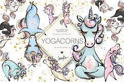 Yoga Unicorns Clipart Product Image 1