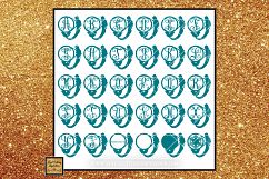 Mermaid Monogram Bundle, Christmas SVG, Monogram Svg files Product Image 2