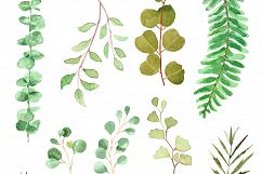 Watercolor Greenery Floral Set Product Image 2