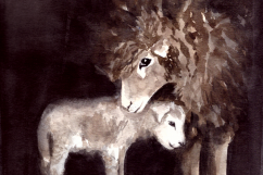 Watercolor Mother &amp; Baby - Sheep - Clip Art &amp; Print Product Image 3