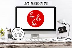 Ho Ho Ho Circle SVG Design Product Image 2