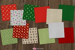 Christmas Linen Digital Paper Product Image 2