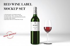 Red Wine Mockup Set - Photoshop PSD Product Image 1