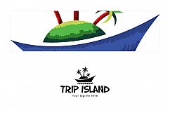 Trip Island -Vacations on Beach Stock Logo Template for Tour &amp; Travel Agency  Product Image 3