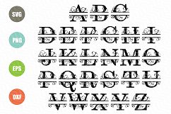 Split Letters A-Z SVG, Alphabet Letters A-Z Product Image 2