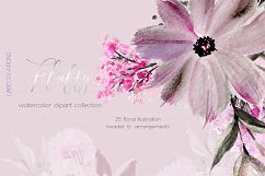 Fluffy. Watercolor floral clipart Product Image 3