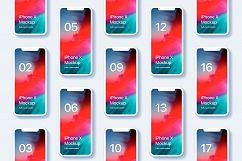 iPhone XS Clay 20 Mockups Scenes 5K - PSD Product Image 10
