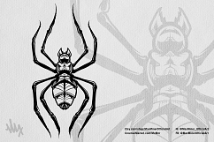 Spooky Spiders Hand-drawn Halloween Art Pack - Vector &amp; PSD Product Image 5
