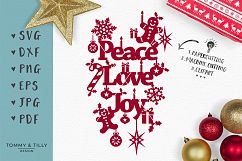 Peace Love Joy - SVG EPS DXF PNG PDF JPG Cut File Product Image 1