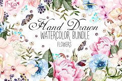 Hand Drawn Watercolor BUNDLE 4 Product Image 1